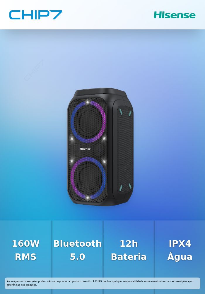 HISENSE ROCKET PORTABLE SPEAKER BLUETOOTH 160W HP160