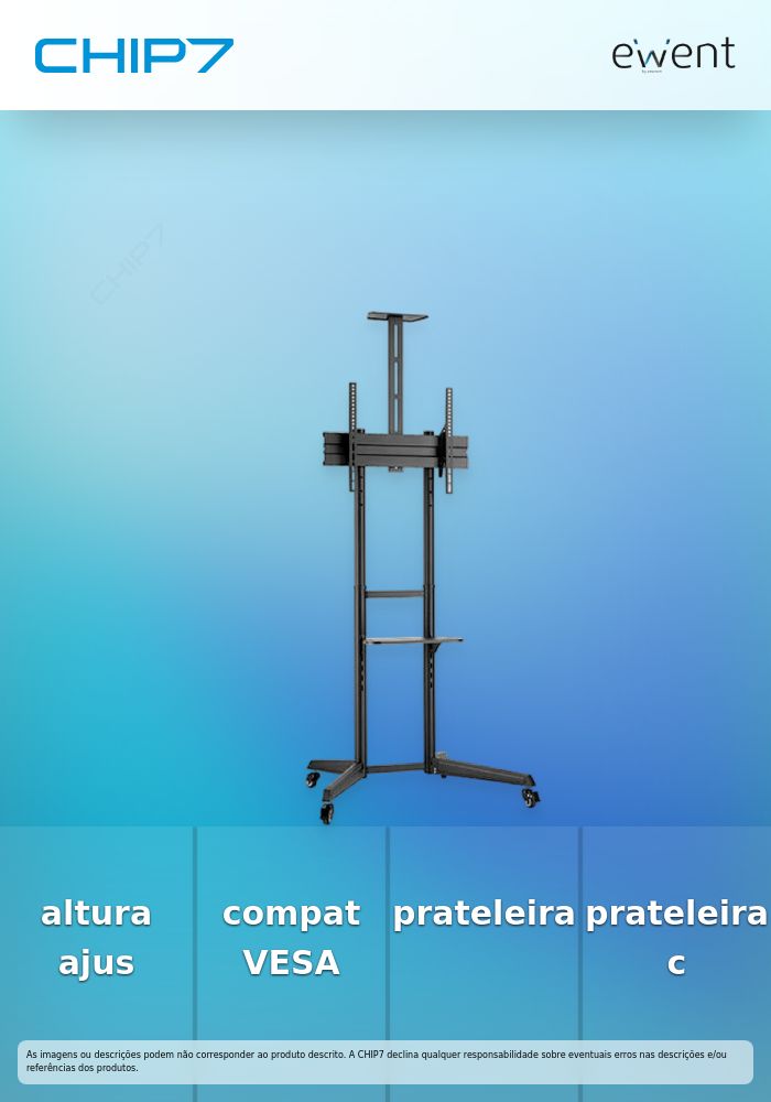 EWENT SUPORTE/MOVEL CHÃO TV ATE 70
