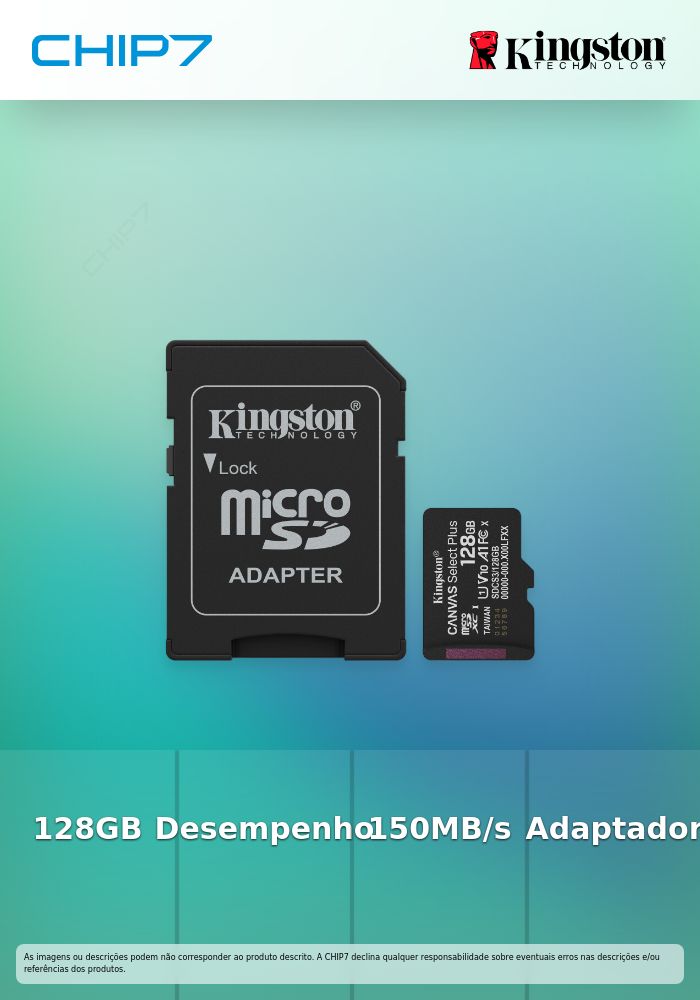 128GB microSDXC Canvas Select Plus Gen3 150MB/s A1 Card + Adapter