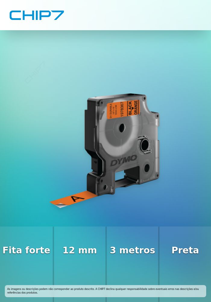 D1 DURABLE 12 MM X 3 M NEG/NAR