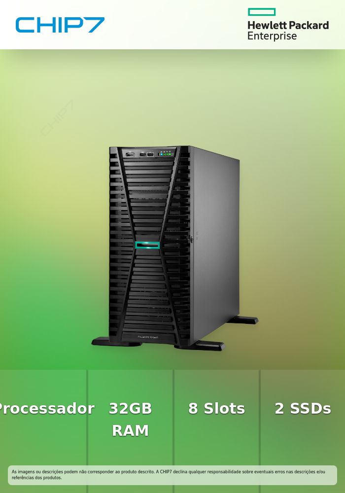 HPE ProLiant ML110 Gen11 3508U 2.1GHz 8c 1P 1x32GB-R 8SFF 2x480GB SSD 2x1000W PS EU Server