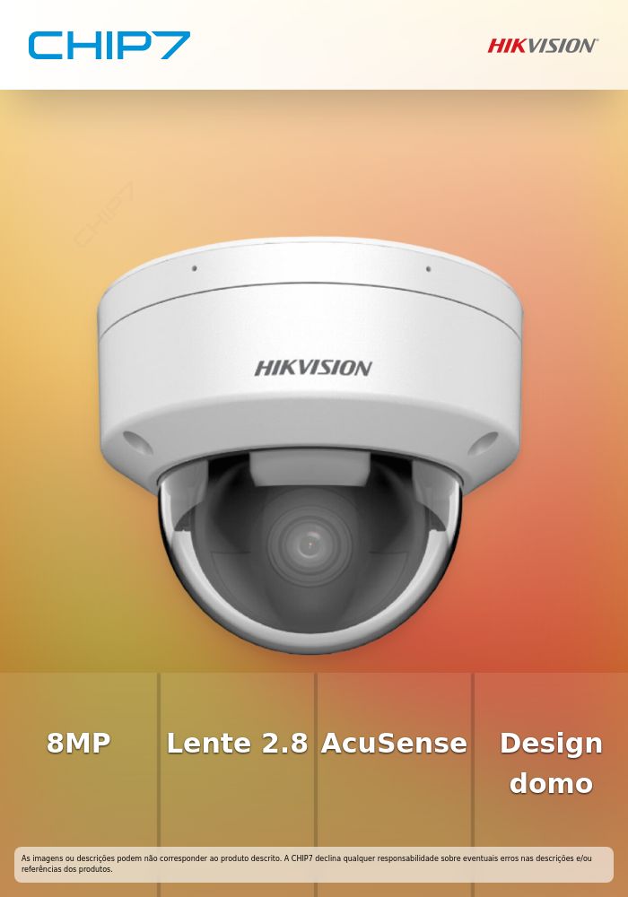 CAMARA DOMO IP 8MP 2.8MM ACUSENSE