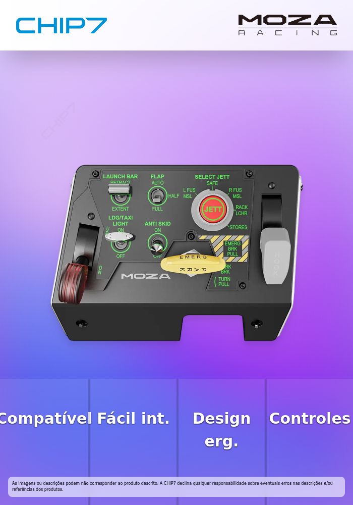 Painel MOZA Racing MTLP Take-off Landing Panel