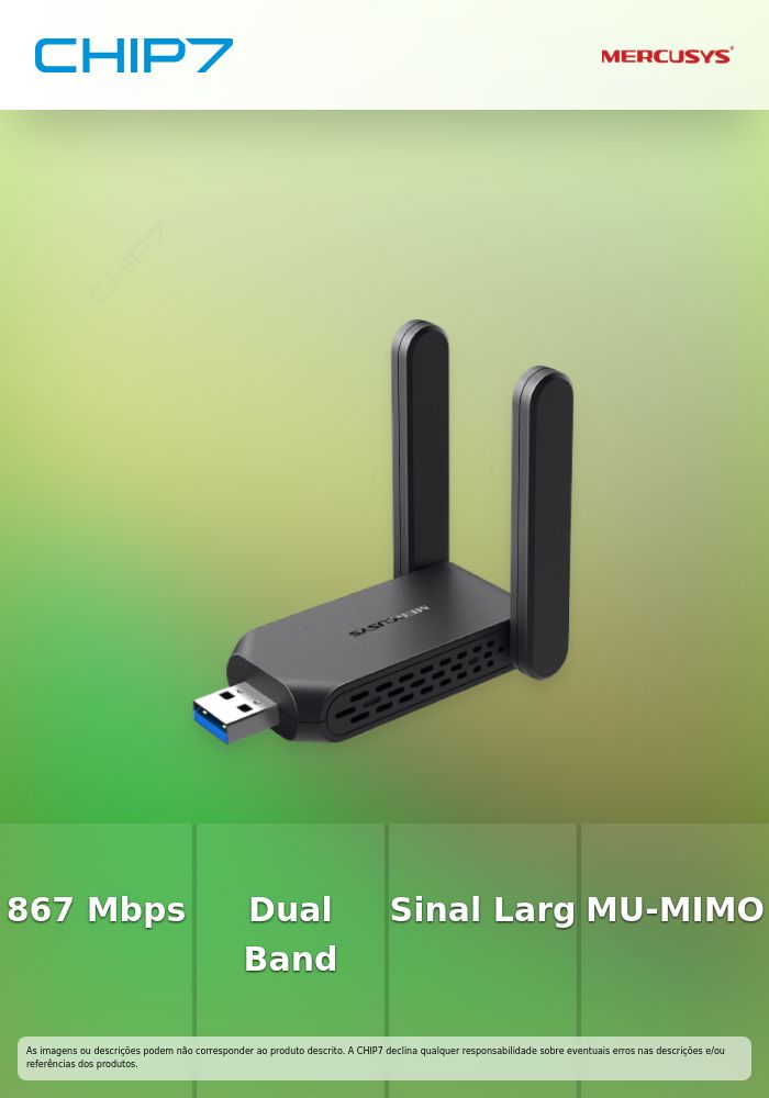 MERCUSYS AC1300 HIGH GAIN WIRELESS DUAL BAND USB ADAPTER