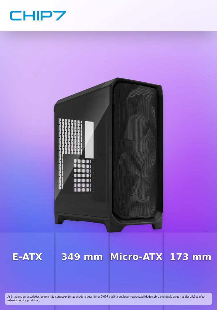 Caixa E-ATX Fractal Design Meshify 3 Black TG Light Tint