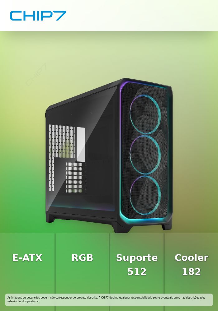 Caixa E-ATX Fractal Design Meshify 3 XL Ambience Pro RGB Preta TG Light Tint