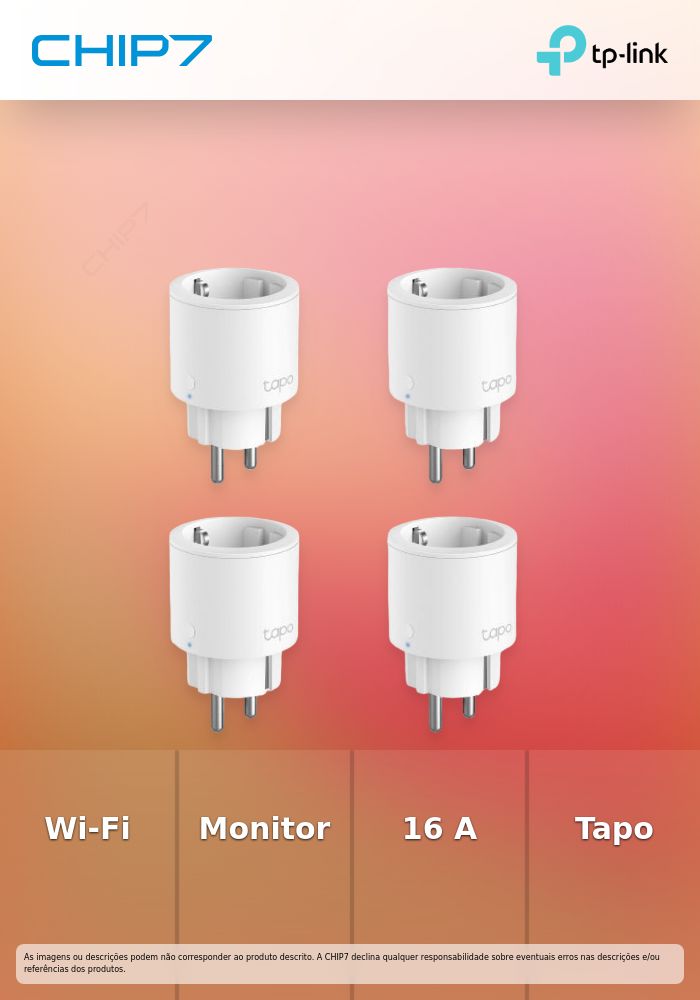 Tapo P115 x2 Mini Smart Wi-Fi Socket, Energy Monitoring - 100-240 V, Max Load 16 A, 50/60 Hz, 2.4 GHz Wi-Fi networking - preço válido até nova comunicação