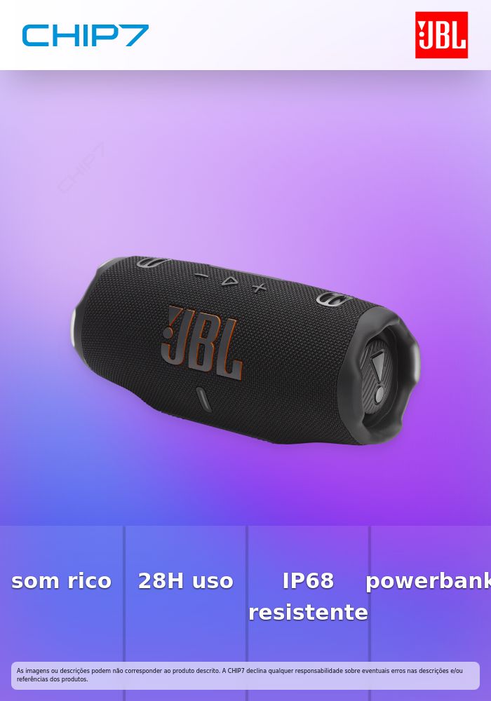 JBL COLUNA BLUETOOTH CHARGE 5 BLACK