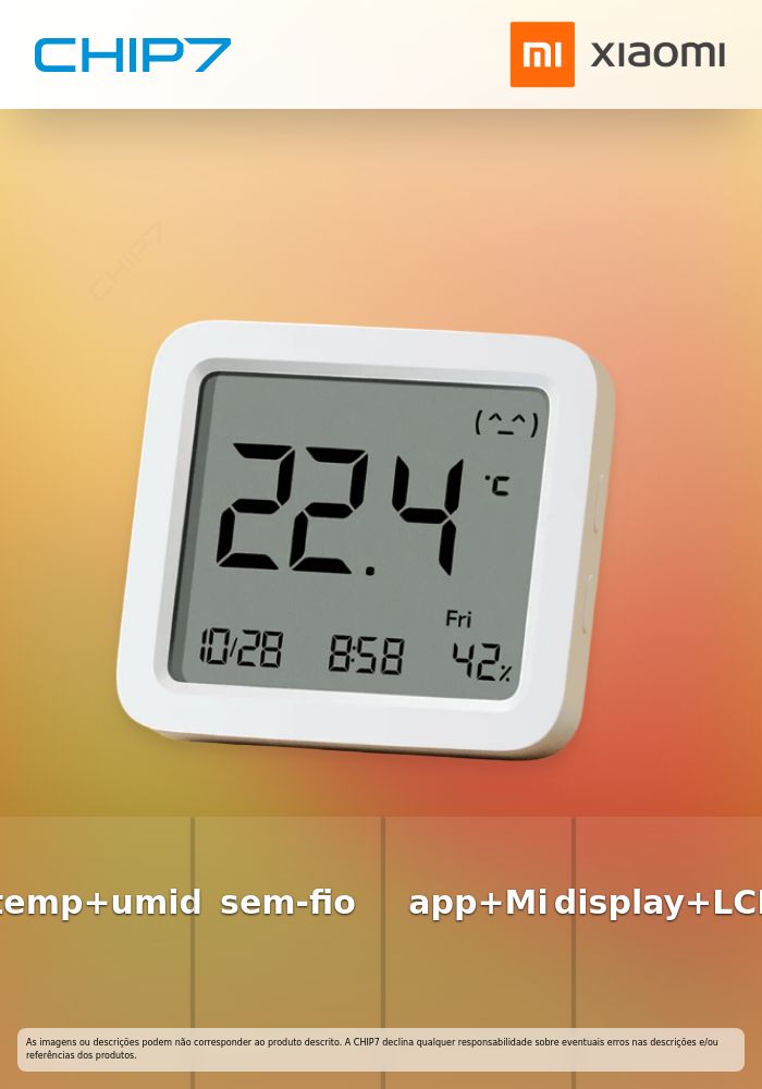 Sensor de Temperatura e Humidade Branco Xiaomi Mi Temperature and Humidity Monitor 3