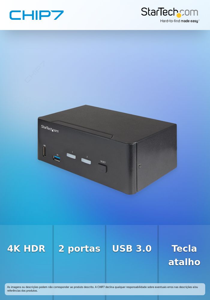 StarTech.com 2 Port Dual Monitor HDMI KVM Switch, 4K 60Hz Ultra HD HDR, Desktop 4K HDMI 2.0 KVM Switch with 2 Port USB 3.0 Hub (5Gbps) & 4x USB 2.0 HID Port, Audio, Hotkey Switching, TAA - KVM with Fast Switching - Chave de KVM / áudio - 2 x KVM / áu