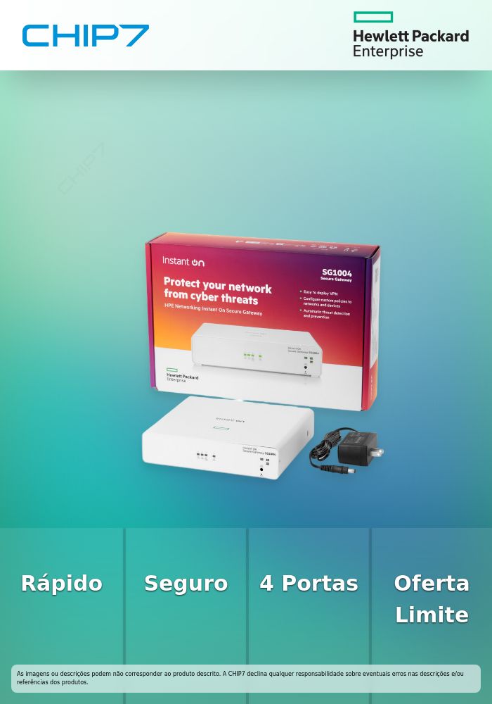 Instant On Secure Gateway 4-port Gigabit SG1004  - preço válido p/ unidades faturadas até 7 de agosto ou fim de stock