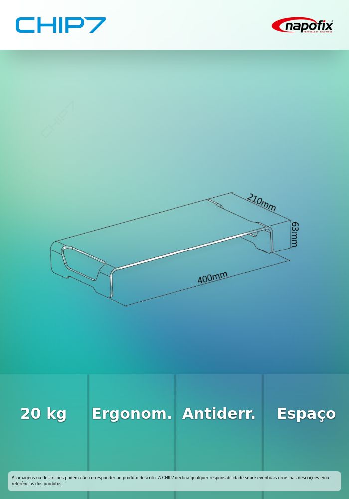 Napofix Base Ergonómica para Portátil / Monitor - ERGO140