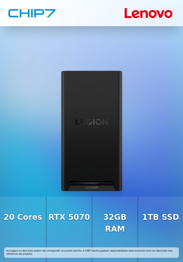 Desktop Lenovo - Intel Ultra 7 255HX / RTX 5070 12GB / 32GB RAM / 1TB SSD / S/SO - Legion T5 30IAX10-349