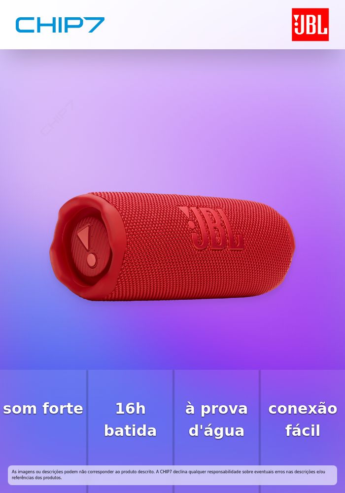 JBL COLUNA BLUETOOTH FLIP 7 RED