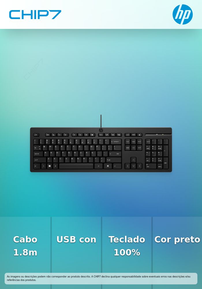HP TECLADO 125 G2 USB WIRED