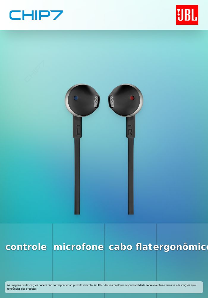 JBL EARPHONES TUNE T205 ECO 3.5