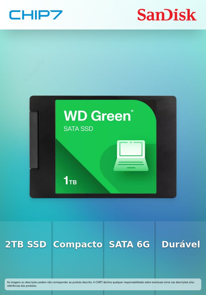 WD Green - SSD - 2 TB - cased - interna - 2.5