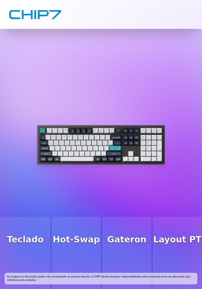 Teclado Mecânico Keychron Q6 Max 100% Wireless Gateron Jupiter Switch Brown Tactile