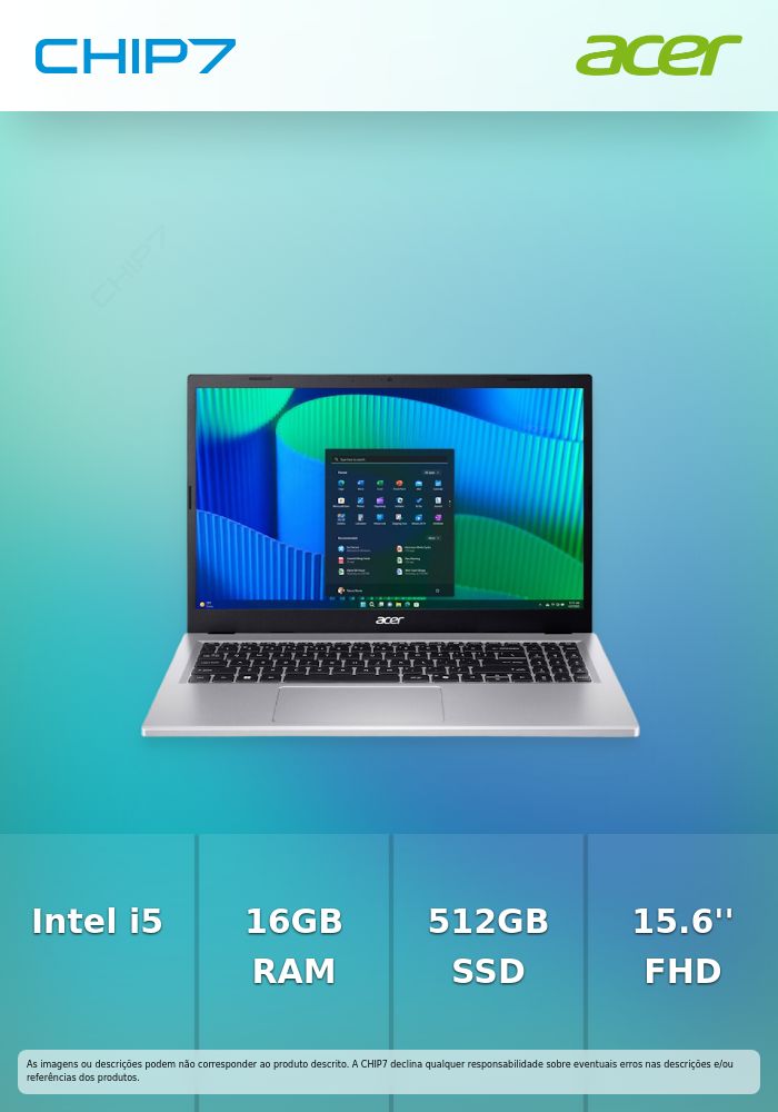 Extensa 215-57 - Intel i5-13420H, 1x16GB DDR5, 512GB SSD, WLANax+BT, 15.6