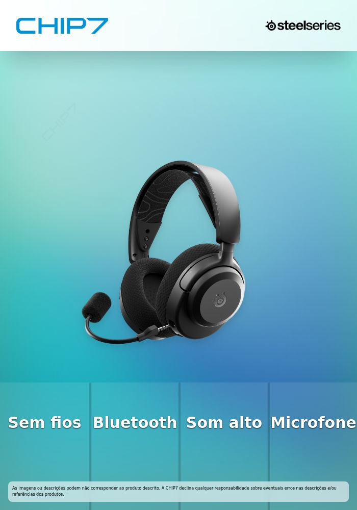 Headset Steelseries Arctis Nova 3P Wireless/Bluetooth Preto