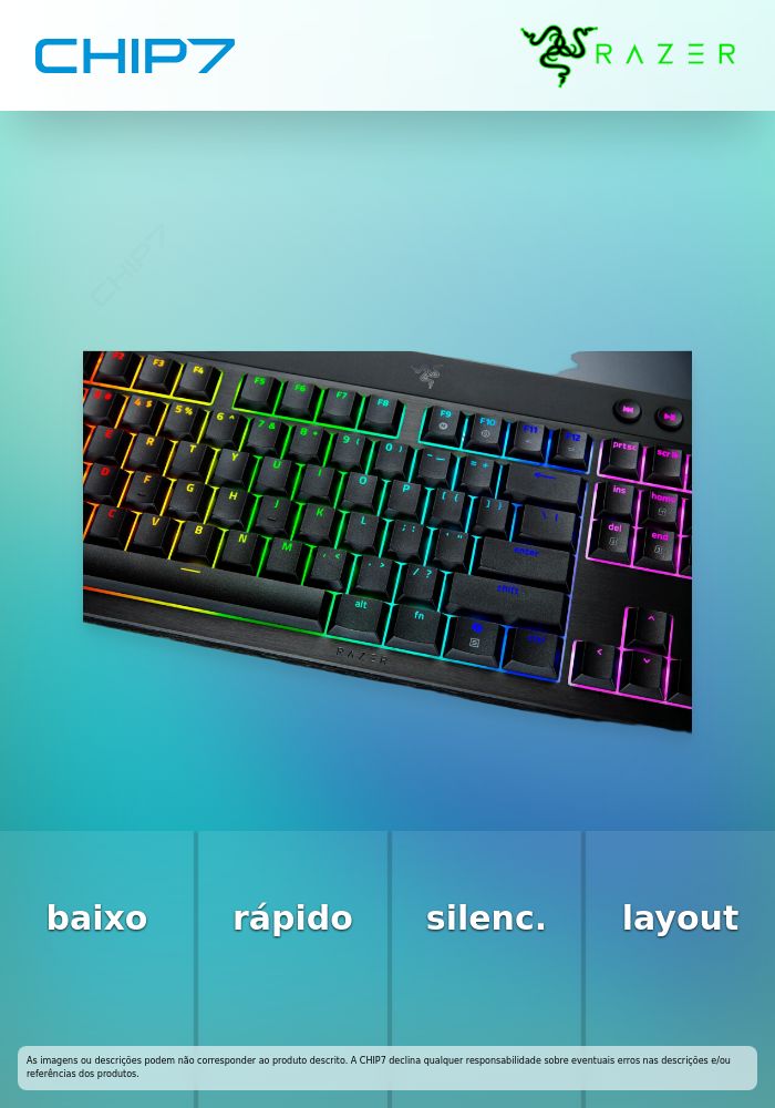 Teclado BlackWidow V4 Low-profile HyperSpeed (Orange Switch) - US Layout
