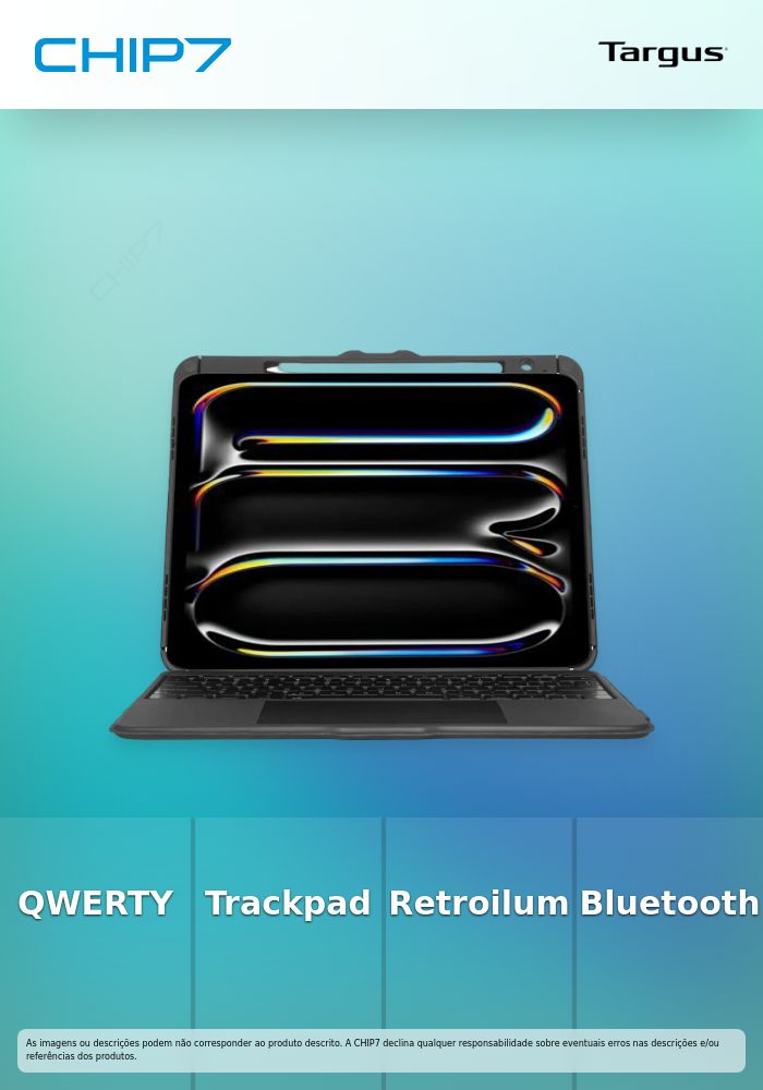 Targus Versavu - Teclado e pasta de folio (case para teclado) - com trackpad - retroiluminação - sem fios - Bluetooth 5.0 - QWERTY - Espanhol - preto