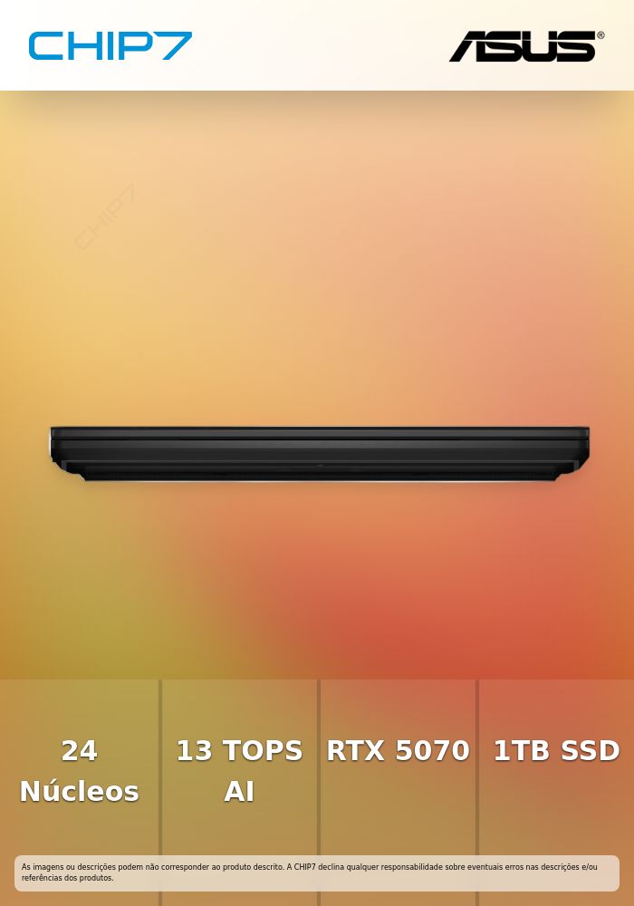 Portátil ASUS - Intel Ultra 9 275HX / NVIDIA RTX 5070 TI 12GB / 64GB RAM / 1TB SSD / 16