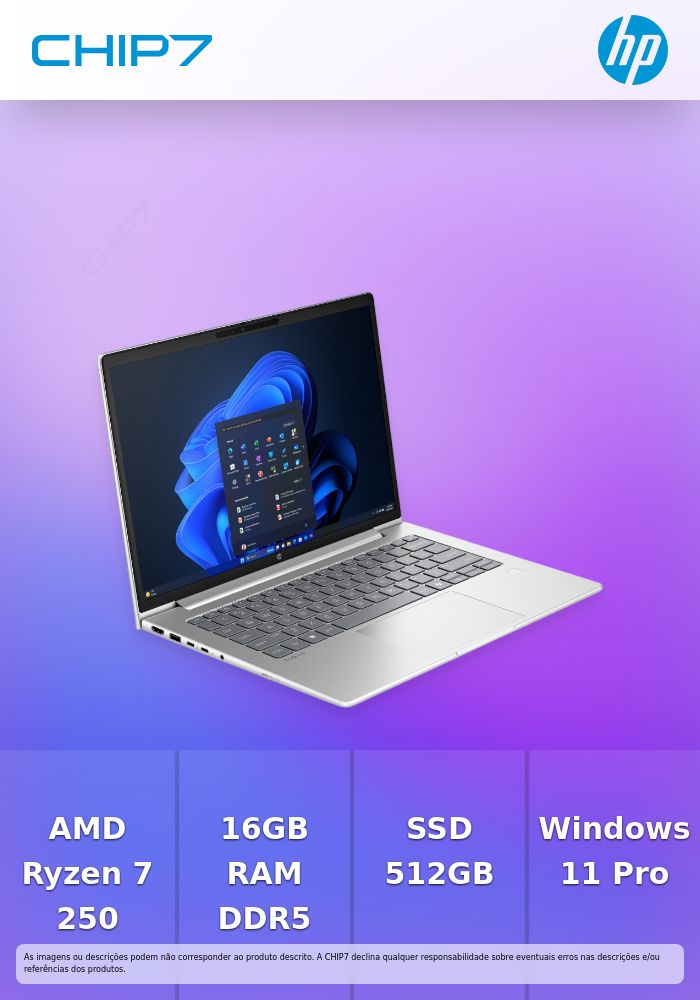 Portátil HP ProBook 4 G1a 14 – AMD Ryzen 7 250 / 16GB RAM / 512GB