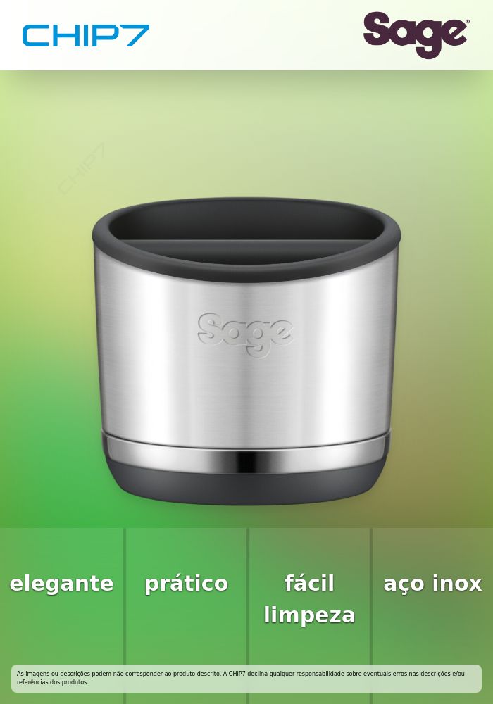 SAGE CAIXA BORRAS CAFE THE KNOCK BOX 10 BRUSHED STAINLESS STEEL