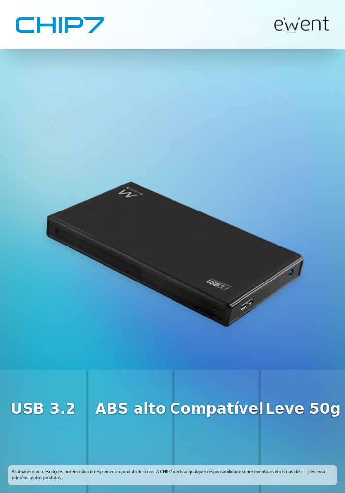 EWENT CAIXA DISCO E SSD TRANSPARENTE SCREWLESS USB 3.2 & USB-C