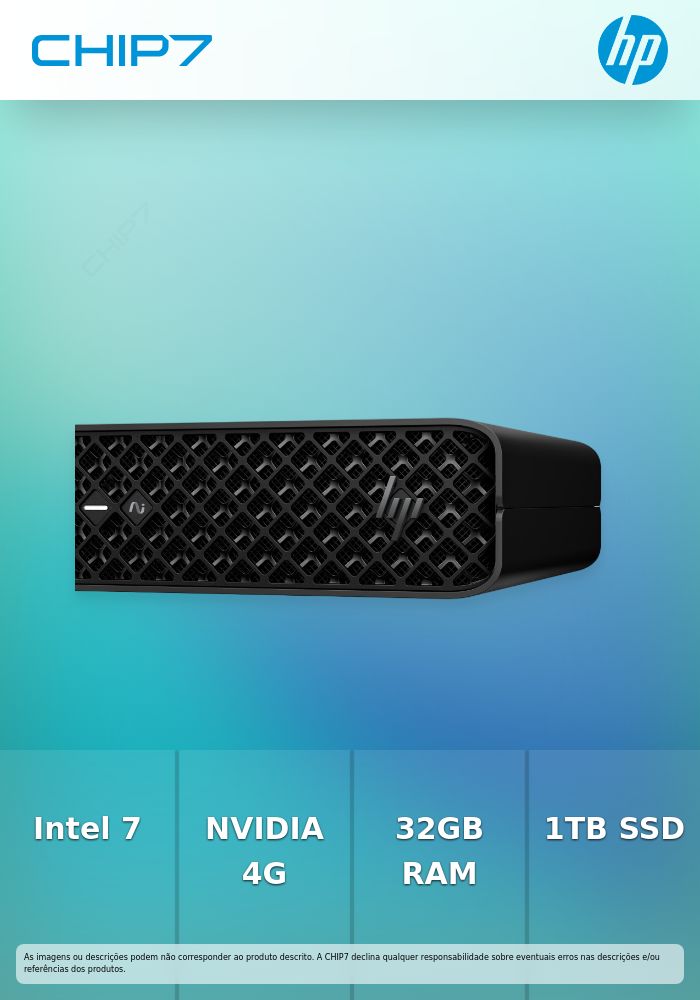 Computador HP – Intel Ultra 7 265 / NVIDIA RTX A400 4GB / 32GB RAM / 1TB SSD / Windows 11 Pro – Z2 Mini G1i U7265