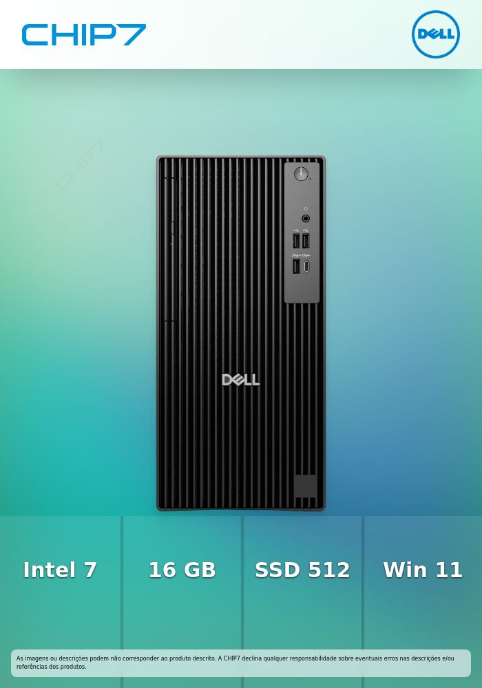 DELL PRO TOWER QCT1250 U7-265 16GB 512GB SSD W11 PRO 1Y