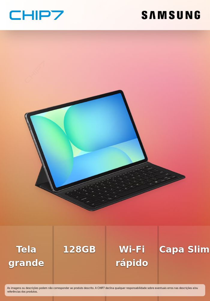 SAMSUNG PACK TAB S10 FE WIFI 128GB PRETO + CAPA TECLADO SLIM TAB S10/S10FE PRETA