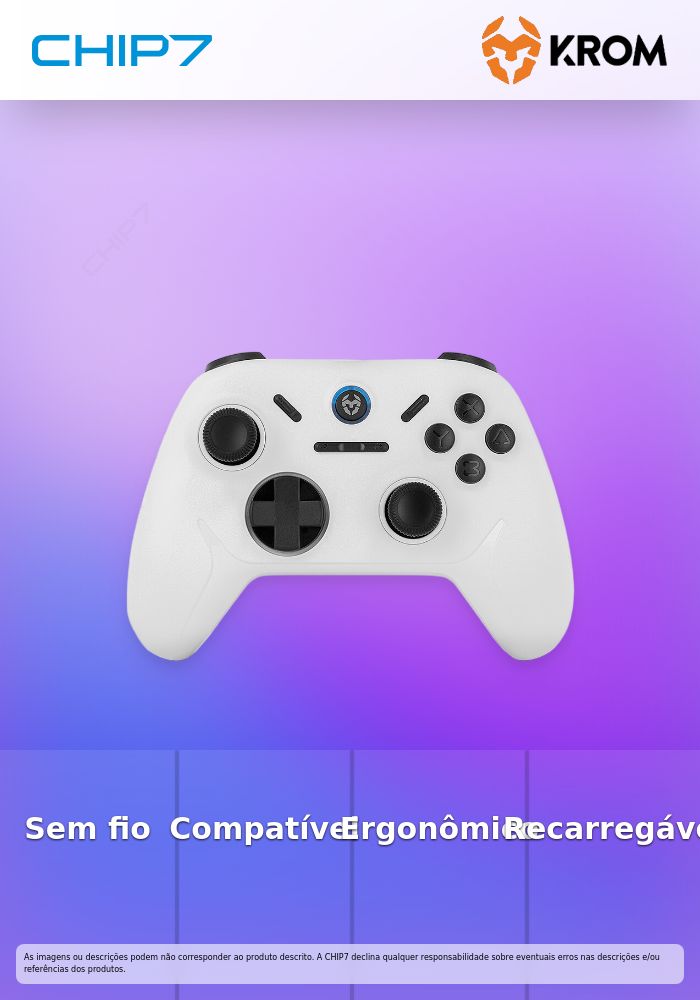 Krom Kadoer Multiplatform Wireless Gamepad White