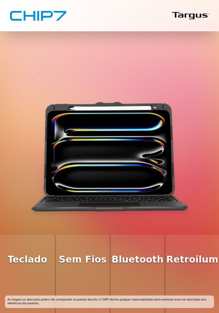 Targus Versavu - Teclado e pasta de folio - retroiluminação - sem fios - Bluetooth 5.0 - QWERTY - Espanhol - preto