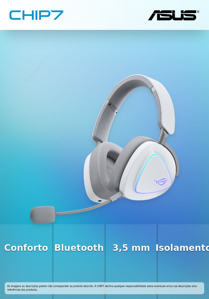 ASUS ROG Delta II - Auscultadores - tamanho completo - Bluetooth / frequência de rádio 2,4 GHz - sem fios - macaco de 3,5 mm