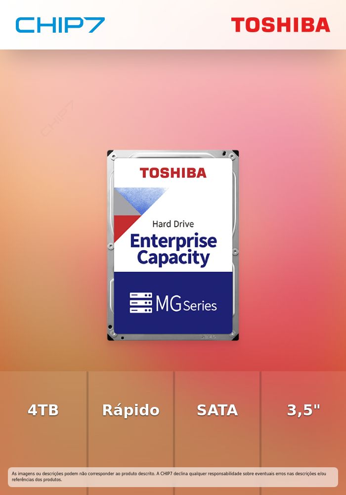 TOSHIBA MG Series - Enterprise Capacity HDD 4TB 3.5inch SATA 7200rpm MG10ADA400E