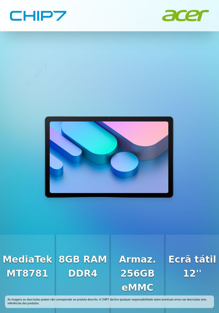 Tablet Acer Iconia V12 V12-11M – MediaTek MT8781 / 8GB RAM / 256GB / 12