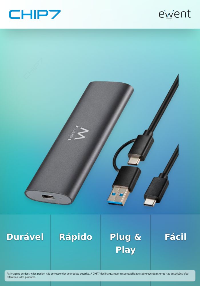 EWENT CAIXA SSD M2 NVME PCIE ALUMINIO SPACE GREY USBA & USB-C