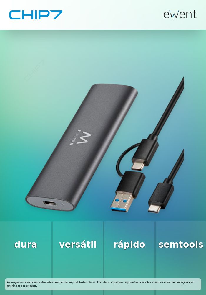 EWENT CAIXA SSD M2 NVME ALUMINIO SPACE GREY USBA & USB-C
