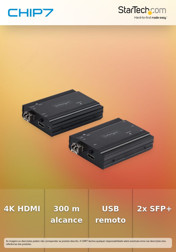 EXTENSOR KVM HDMI 4K POR FIBRA