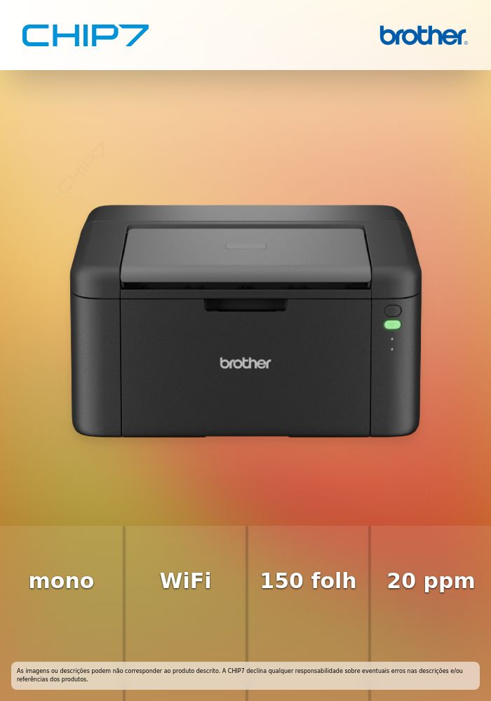 HLL1240W - Impressora laser monocromática compacta WiFi. Bandeja 150 folhas - 20 ppm - Conexão móvel