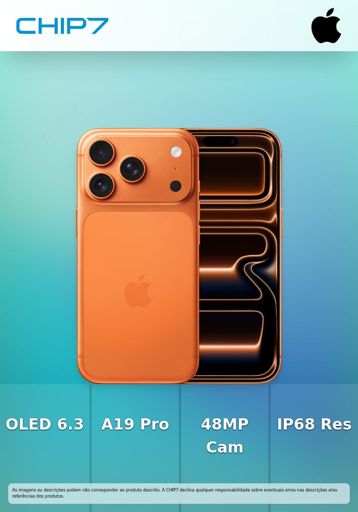 Apple iPhone 17 Pro - 5G smartphone - SIM duplo / Memória Interna 512 GB - visor OLED - 6.3