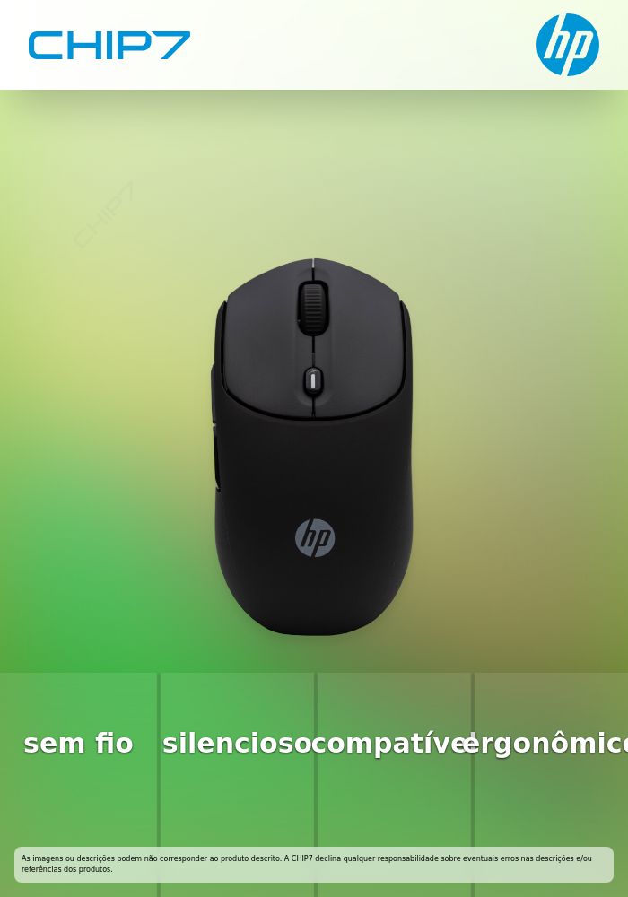 Rato silencioso sem fios HP 400 - Preto