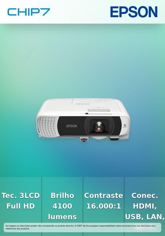 EPSON VIDEOPROJETOR EB-FH54 4100AL FHD 3LCD SUBST EB-FH52
