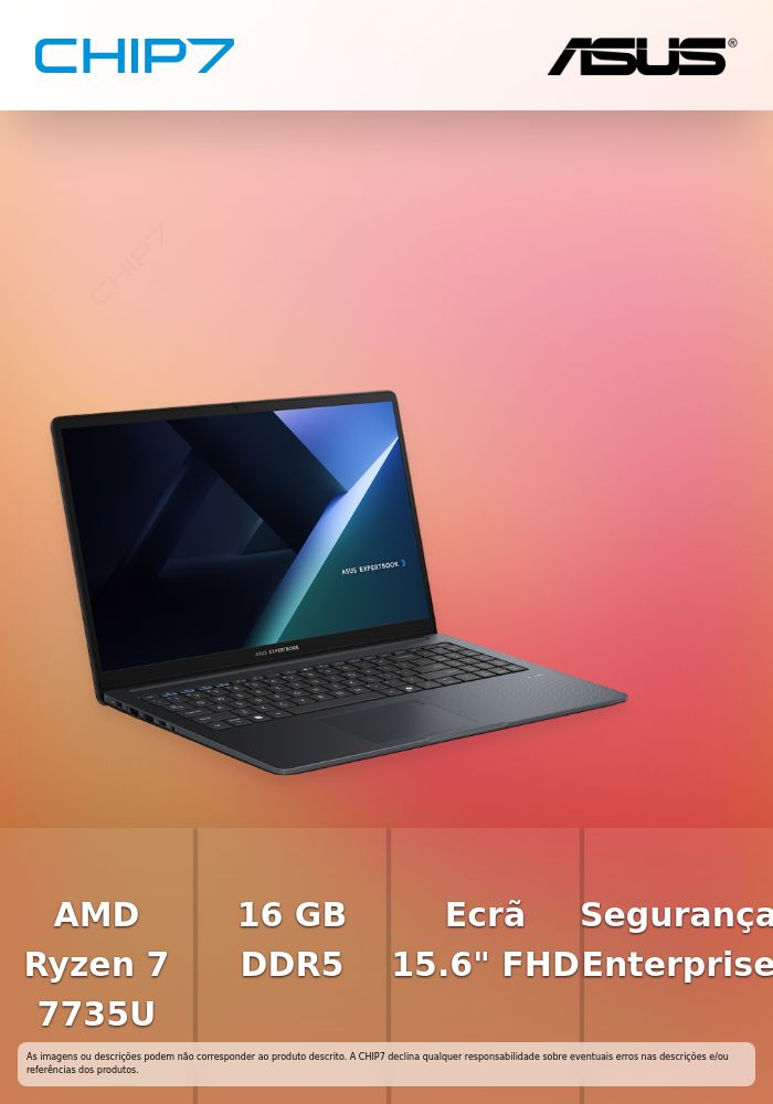 Portátil ASUS ExpertBook Essential BM1503CDA – AMD Ryzen 7 / 16GB DDR4 / 512GB SSD / 15.6