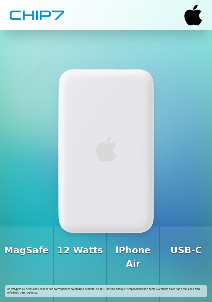 Apple - Carregador portátil - MagSafe - 12 Watt (24 pin USB-C) - para iPhone Air