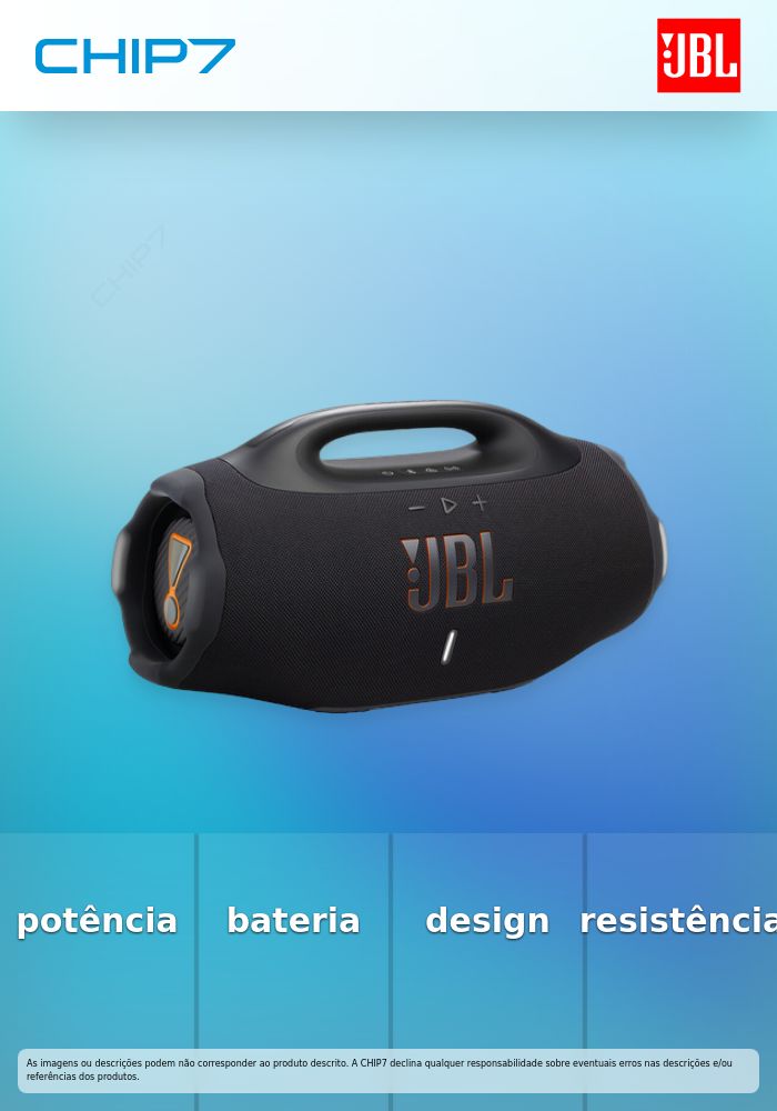 JBL COLUNA BLUETOOTH BOOMBOX 4 BLACK