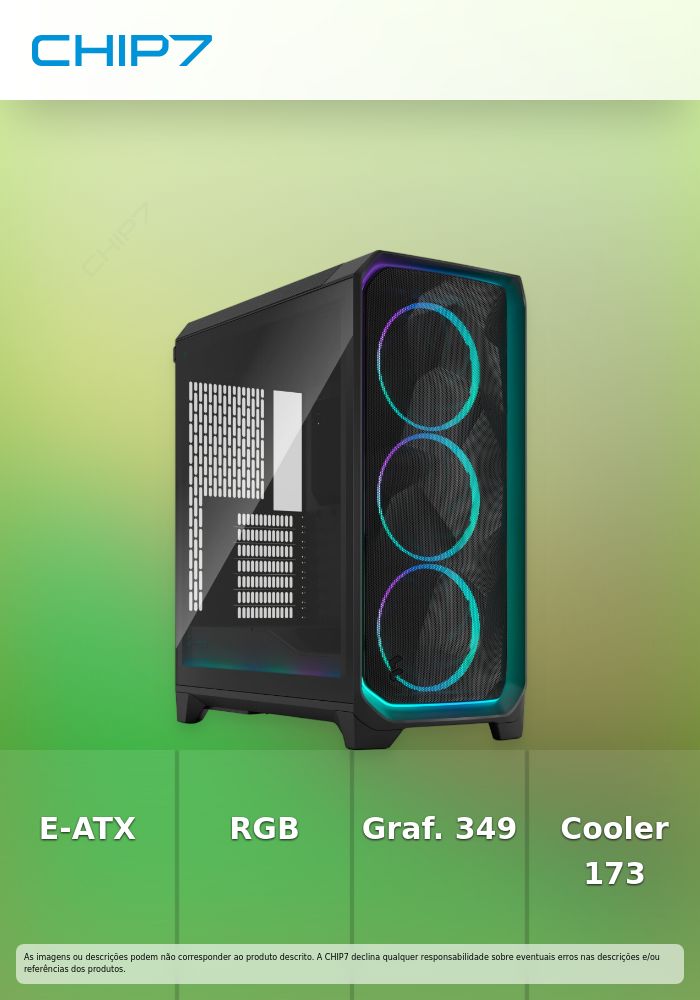 Caixa E-ATX Fractal Design Meshify 3 Ambience Pro RGB Preta TG Light Tint