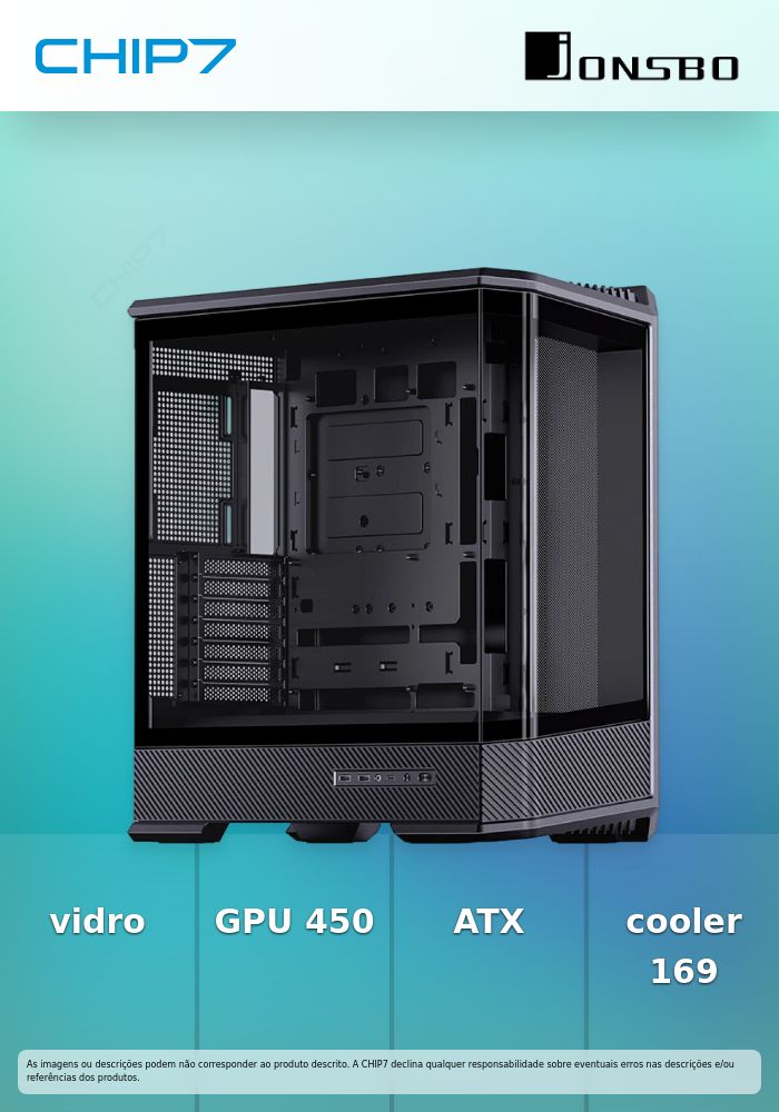 Caixa ATX Jonsbo D400 Vidro Temperado Preto